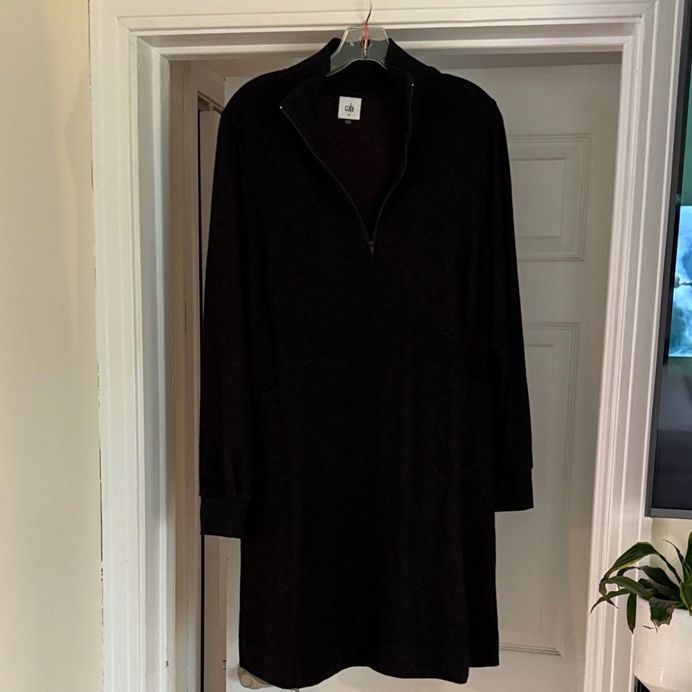 CABI NEW brush knit cuddle dress. 1/4 zip. Medium - Picture 5 of 13